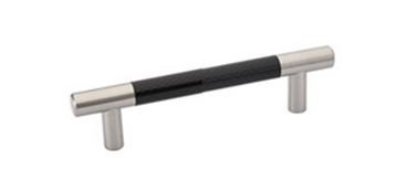 Emtek86379Carbon Fiber Bar Pull with Black Grip 5 in. CtC